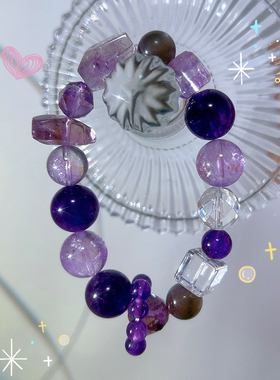 紫阿赛白水晶水晶手链