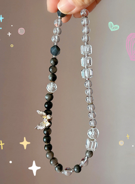 净化赋能 自我觉醒 |天然双层手链银曜石 白水晶原石水晶手串手链