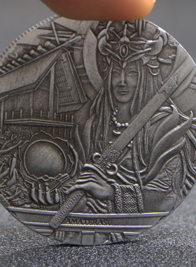 4枚套装币罗马帝国古希腊海神波塞冬纪念币 海贼王日本硬币幸运币