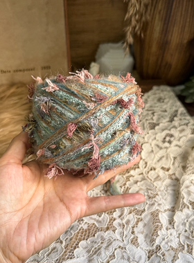 咿唔手混线-温柔中式风豆沙绿特色复古钩针编织毛线围巾帽子包包