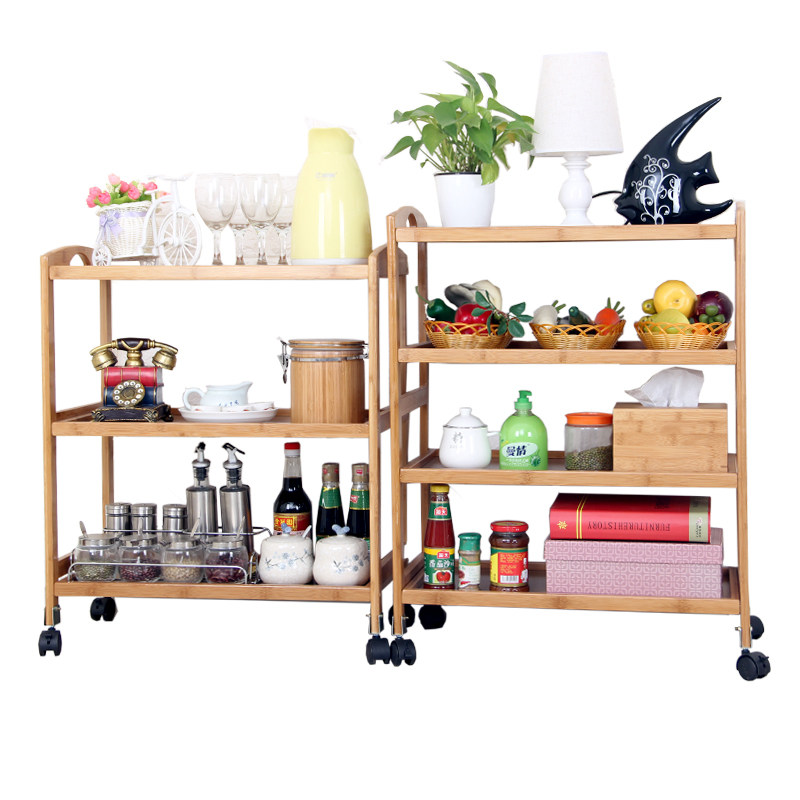 楠竹移动置物架简约菜架子火锅蔬菜架厨房餐厅餐车酒店商用实木架,淘宝优惠券,粉丝福利购,淘宝优惠卷