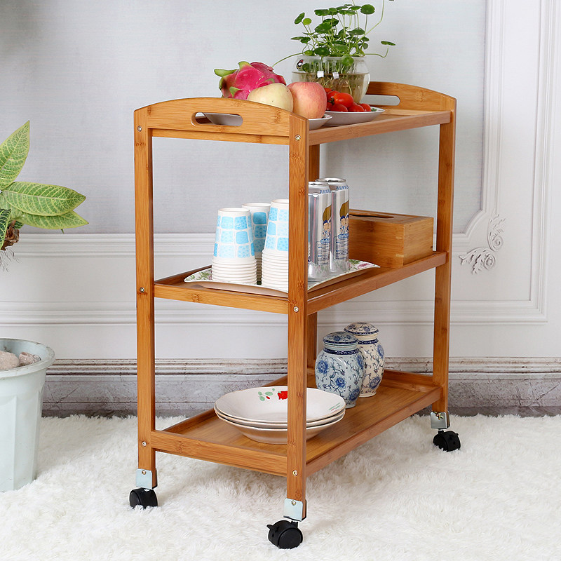 楠竹移动置物架简约菜架子火锅蔬菜架厨房餐厅餐车酒店商用实木架,淘宝优惠券,粉丝福利购,淘宝优惠卷