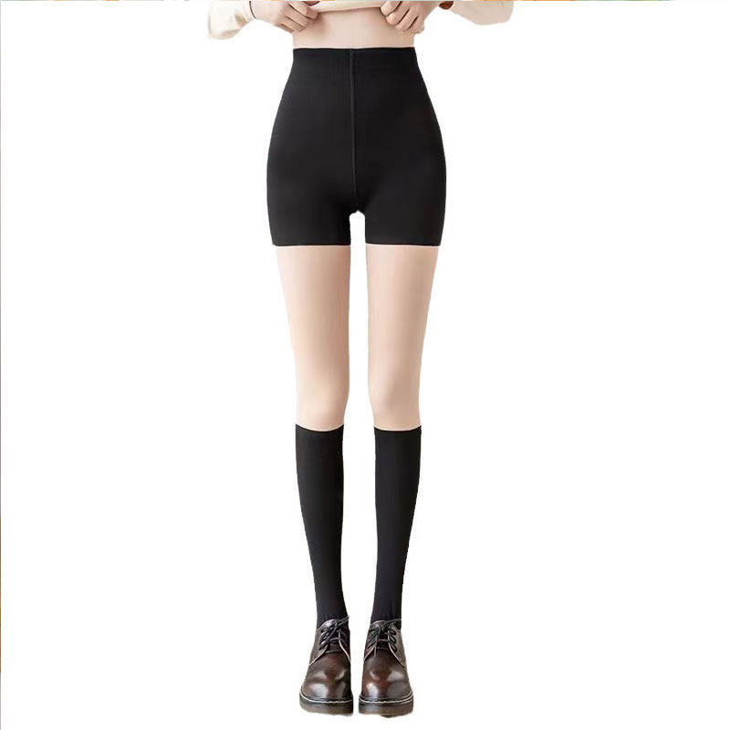 三合一双色拼接丝袜假两件光腿神器假过膝大腿小腿中筒打底连裤袜,淘宝优惠券,粉丝福利购,淘宝优惠卷