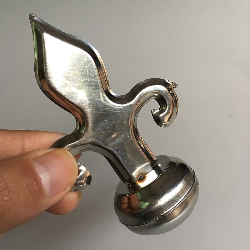 201不锈钢19/22/25圆管32双钩蝶形枪头大门围栏杆防盗攀爬304尖花 - 图1