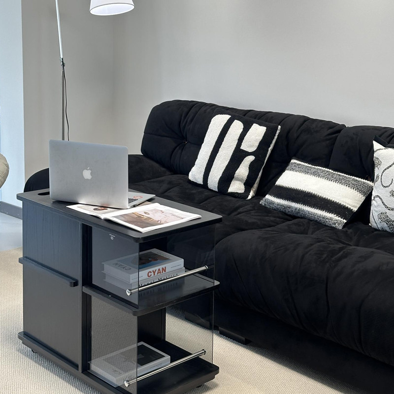 奈斯/意式极简小推车家用沙发边几边柜储物柜客厅可移动茶水柜,淘宝优惠券,粉丝福利购,淘宝优惠卷