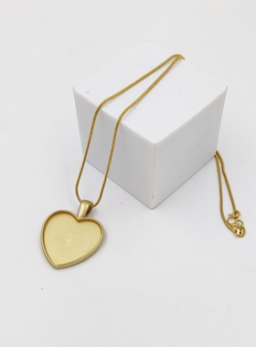 项链贴皮老花中古拆包ins正方