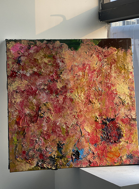 现货手绘油画厚肌理丙烯画现代抽象简约艺术装饰画客厅玄关挂画