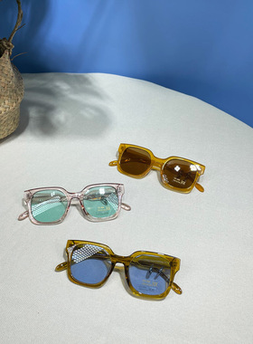 2025年新款个性钢圈扣环DIY儿童太阳眼镜潮流INS儿童墨镜防紫外线