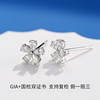 Sakura style earrings 18K gold natural diamonds