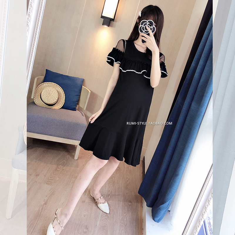 孕妇夏装时尚宽松大码上衣中长款夏天潮辣妈个姓露肩哺乳连衣裙子 孕妇夏装时尚宽松大码上衣中长款夏天潮辣妈个姓露肩哺乳连衣裙子