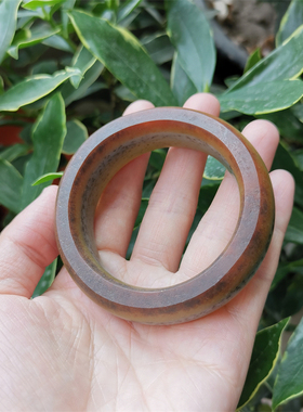 新疆和田玉籽料玫瑰荷花牡丹梅花雕花工艺手镯黄沁白玉碧玉镯定制