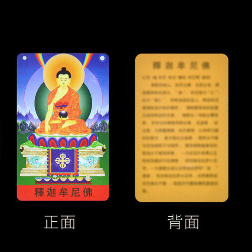 释迦牟尼绿度母莲师佛像藏式结缘小卡片护身符藏传佛像约30种 - 图3