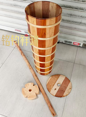 70cm手打奶桶实木桶打奶桶柏香木藏族蒙古族民族风装饰品摆放