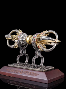 28公分特大五股杵木盒摆件