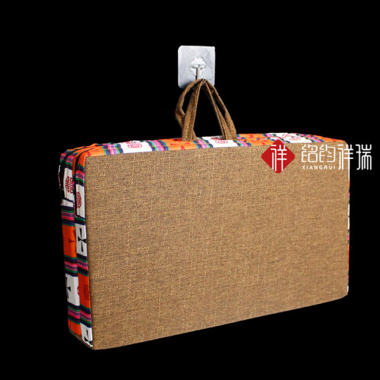 Tibetan style meditation cushion with handles portable kneeling cushion cushion red cushion meditation cushion worship cushion home use