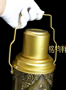 藏族藏式家用民族风做旧雕花温水壶铝保温瓶老式壶复古手工暖瓶