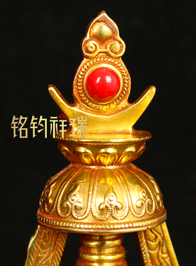 黄铜镏金菩提塔室内桌面摆件