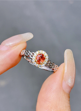 ninisn女天然彩宝戒指