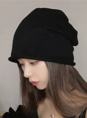 女黑色韩版潮百搭秋冬休闲男帽子