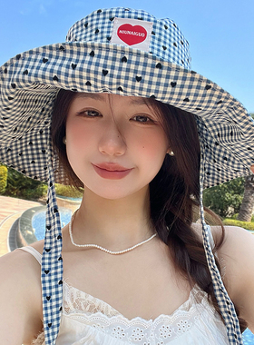 防晒帽女款大帽檐遮阳渔夫帽