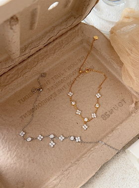 手链925纯银轻奢锆石女