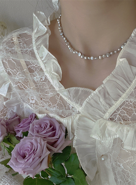 925纯银巴洛克珍珠ins淡水珍珠女