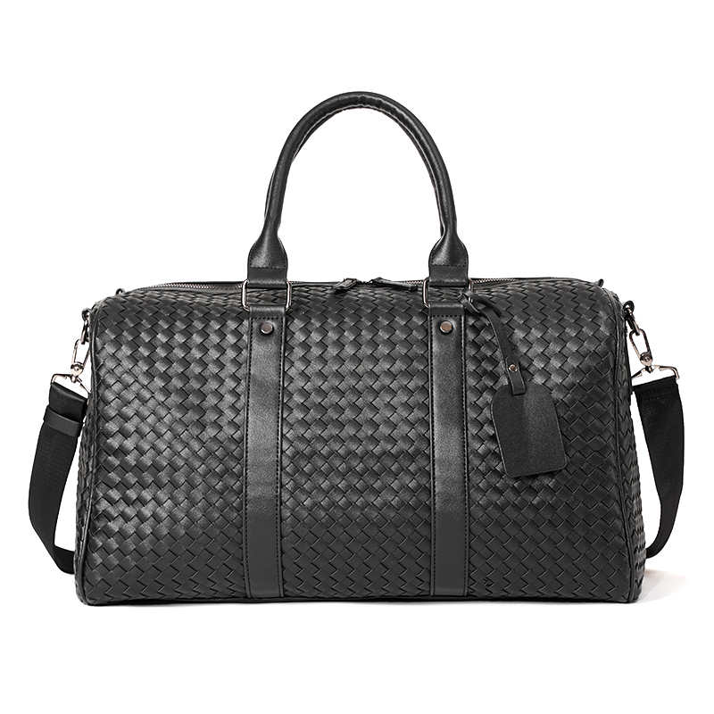 旅行包男新款欧美大容量手工编织行李袋商务出差手提单肩包健身包 - 图3