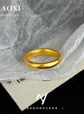 古法传承泥鳅背素圈轻奢小众戒指