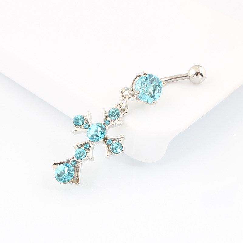 十字架肚脐环脐钉扣防过敏医用不锈钢杆粗针不过敏露脐装小饰品,淘宝优惠券,粉丝福利购,淘宝优惠卷