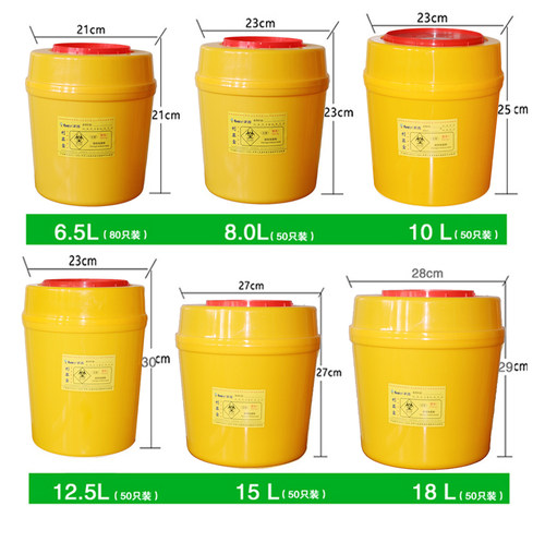 厂家直销丰吉圆形1L2L3L5L810L15L25L方形利器盒医用锐气盒有资质 - 图0