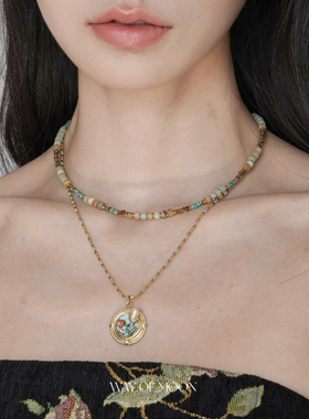 WAYOFMOON温柔彩色串珠项链