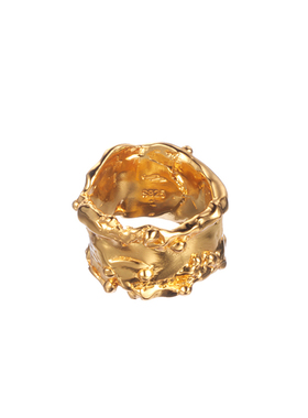 森制SHINSEI纯银凹凸分色戒指