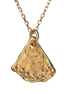 原创纹理镀金扇形叠戴项链