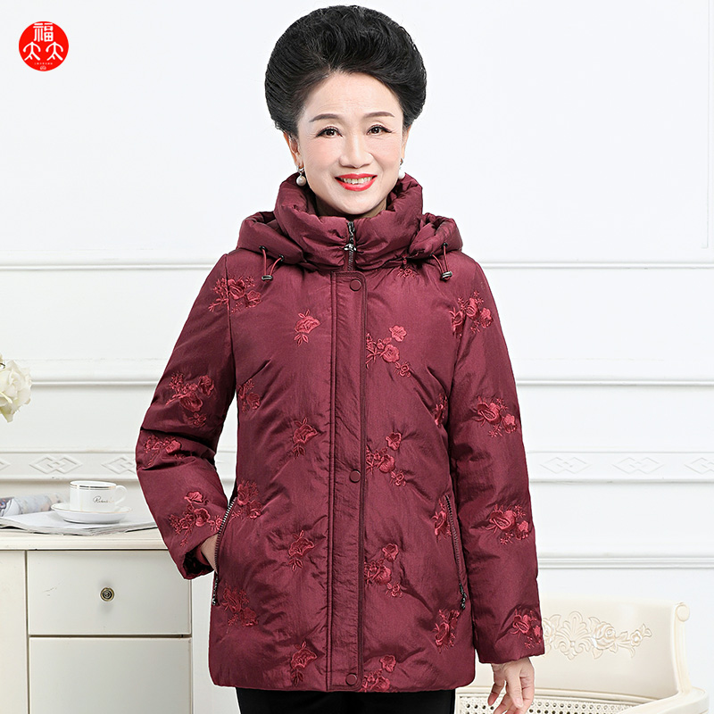 福太太中老年大码妈妈女装白鸭绒 福太太中老年女装