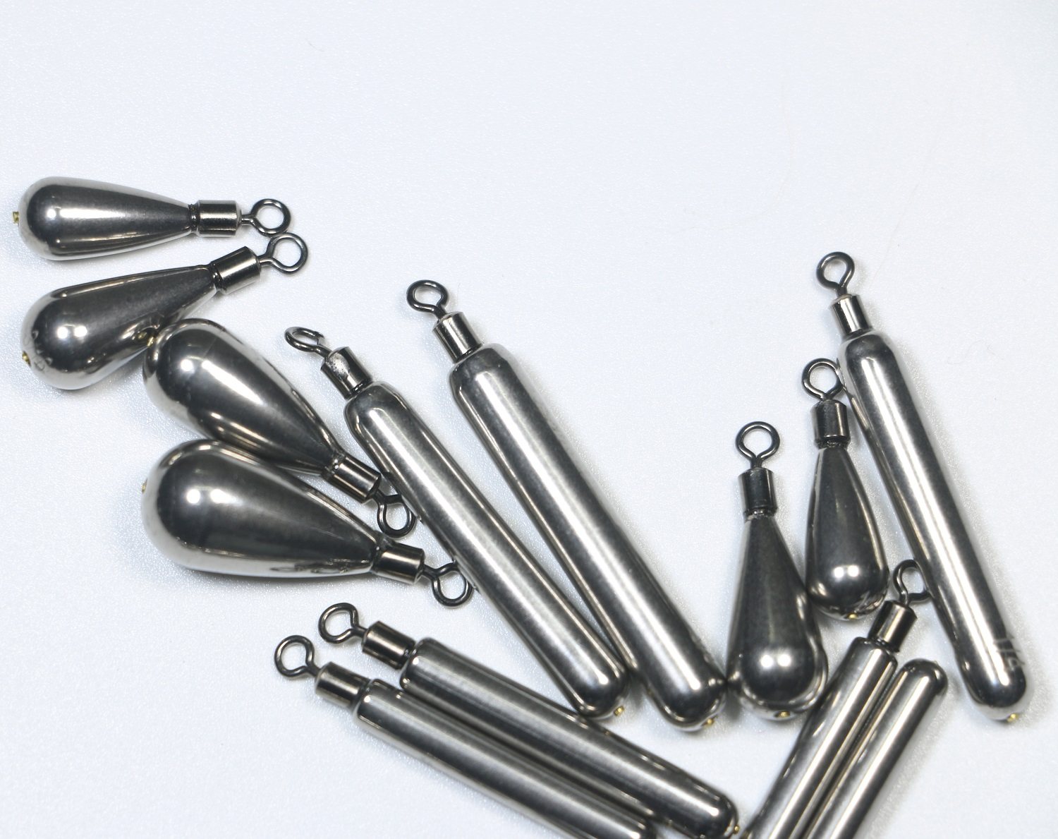 一尾路亚高品质 自由钓组钨钢 滑铅 长条型水滴形高触感free rig - 图1