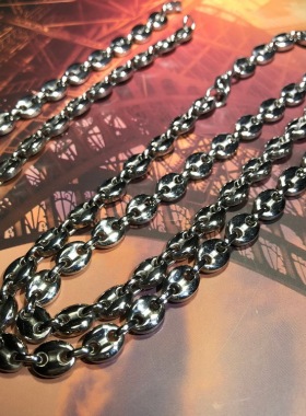 欧美潮牌钛钢男女嘻哈项链