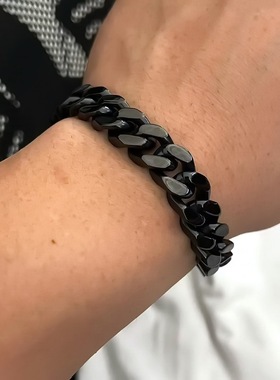 12mm欧美简约素链黑色单链条