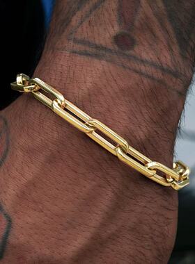 欧美风男女简约回形针钛钢锁骨链