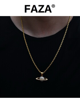 简约时尚星球吊坠钛钢不掉色项链