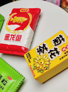 三件9折六件8折立体树脂仿真菊花茶玫瑰茶冰箱贴金龙鱼大米磁力贴