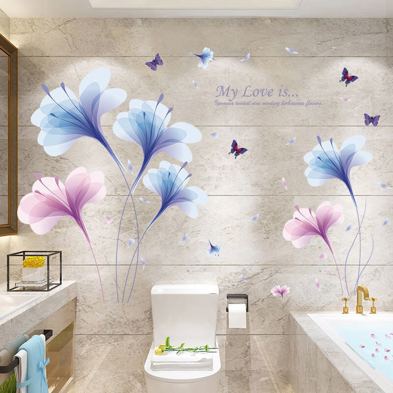 卫生间瓷砖贴浴室防水贴纸自粘卧室墙面装饰房间布置3d立体墙贴画
