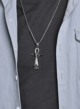 古埃及荷鲁斯之眼安卡十字架项链