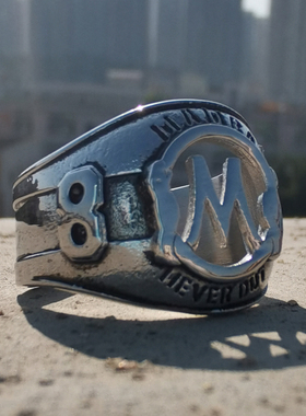 纪念科比黑曼巴钛钢不掉色戒指潮男女复古指环个性湖人篮球首饰品