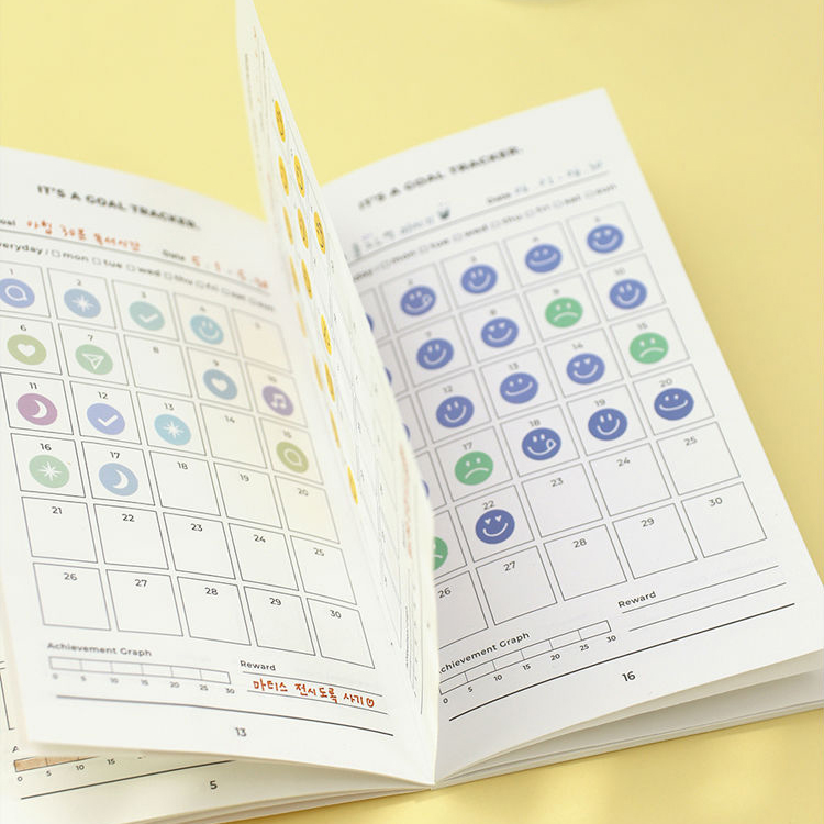 韩国Paperian创意简约办公学生自律30天习惯打卡目标进度计划本子 - 图2