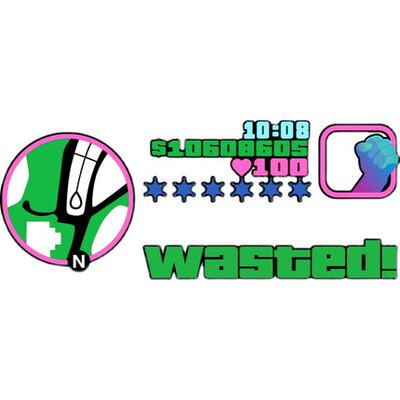 Gta5侠盗猎车手罪恶都市车贴汽车侧门卡通玻璃防水防晒反光贴纸 虎窝淘