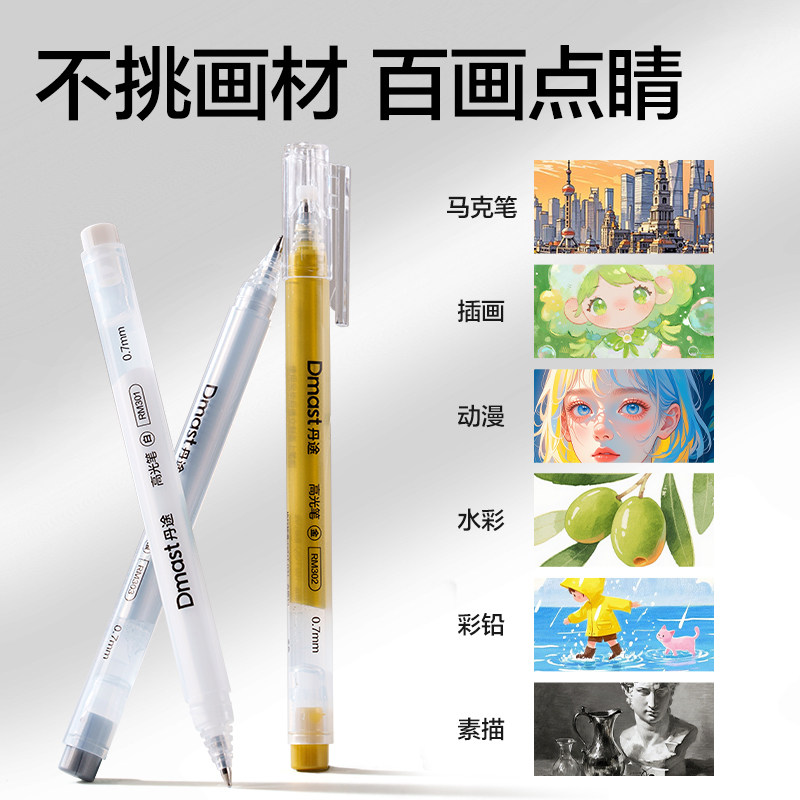 得力dmast丹途RM300-3_PET盒装三角杆高光笔套装(混)(3色/盒),淘宝优惠券,粉丝福利购,淘宝优惠卷