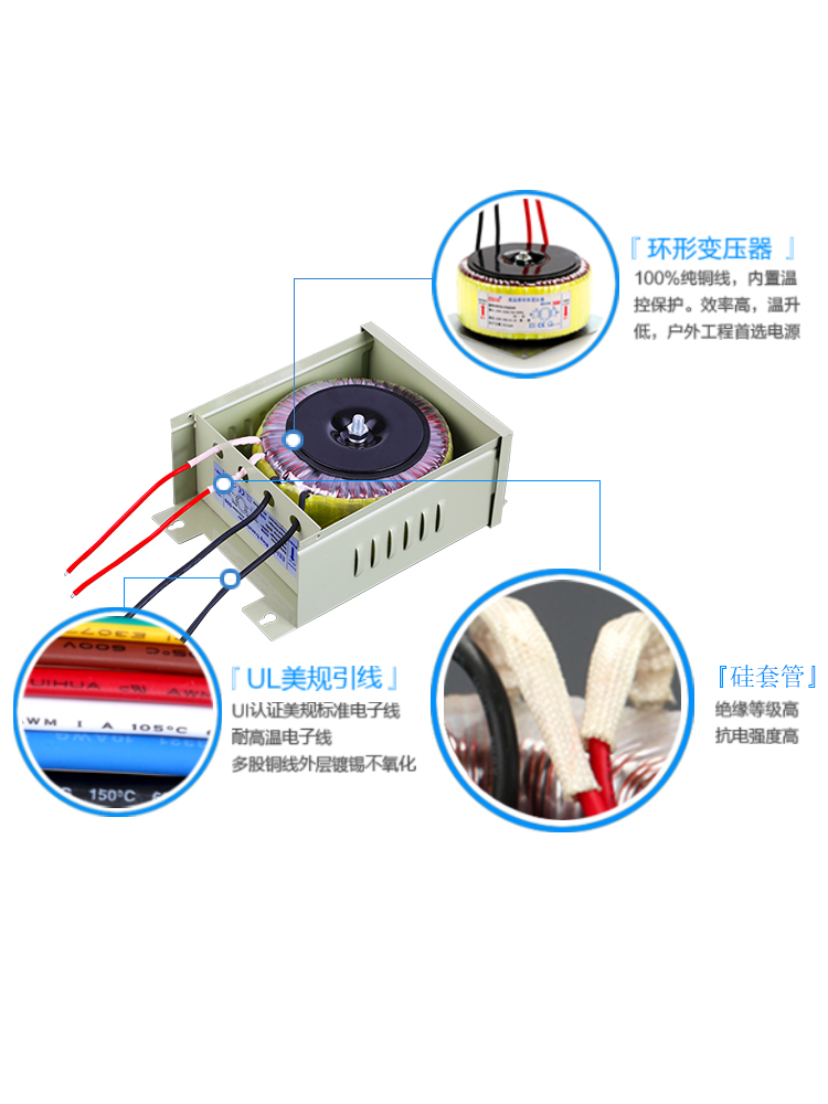 EEIO圣元ip44级防雨变压器户外亮化led照明工程隔离环形变压器电 - 图1