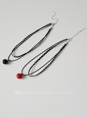 铃铛项链女双层叠戴百搭甜酷风锁骨链新款项圈颈带脖子配饰choker