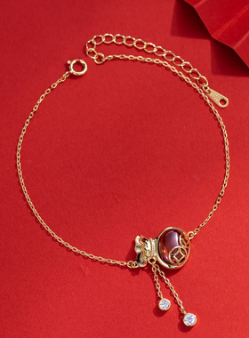 福袋流苏项链新款纯银轻奢