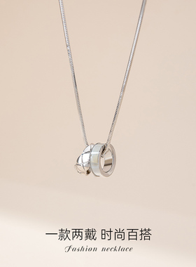 【新品】双环流苏长项链女款2026新款高级感轻奢小众毛衣链秋冬